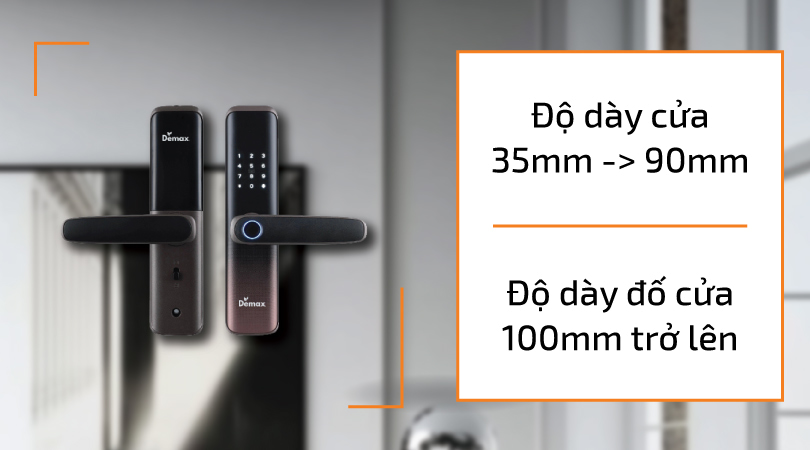 Demax EL268 MB - Độ dày cửa